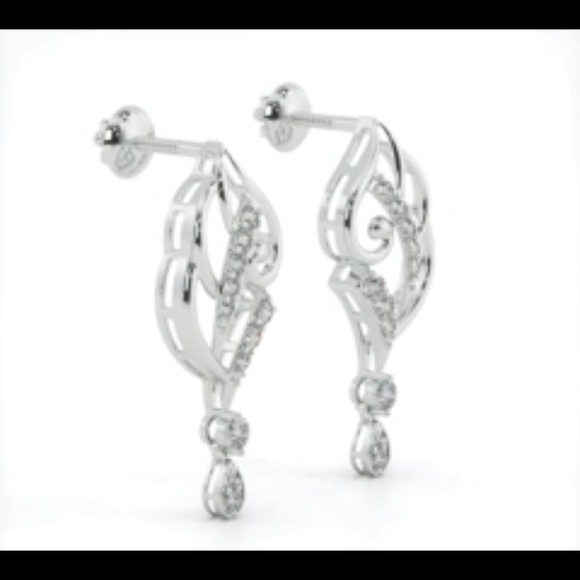 Pearl & Coral brand Sterling Silver Chandelier Earrings, BNIB - Picture 7 of 8